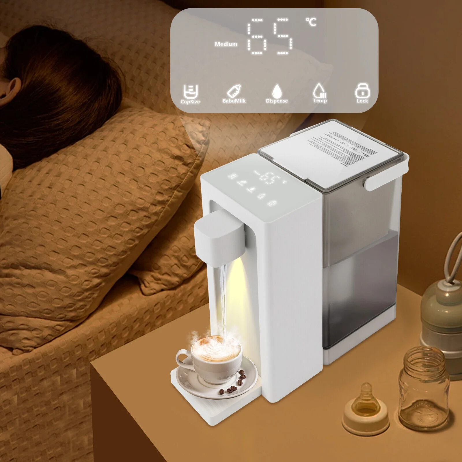 Instant Hot Cold Water Dispenser Countertop Water Cooler Dispenser 5 Temperature