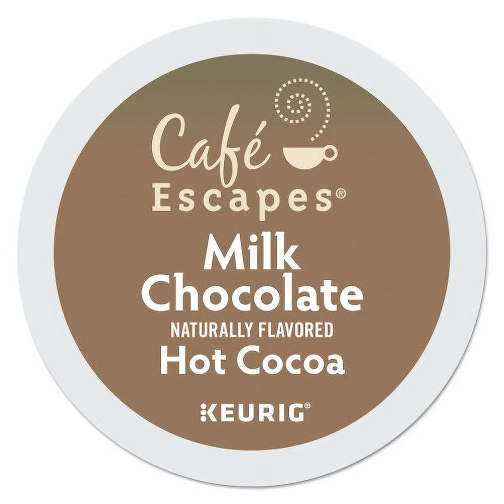 Keurig Cafe Escapes Milk Chocolate Hot Cocoa K-Cups, 24/Box