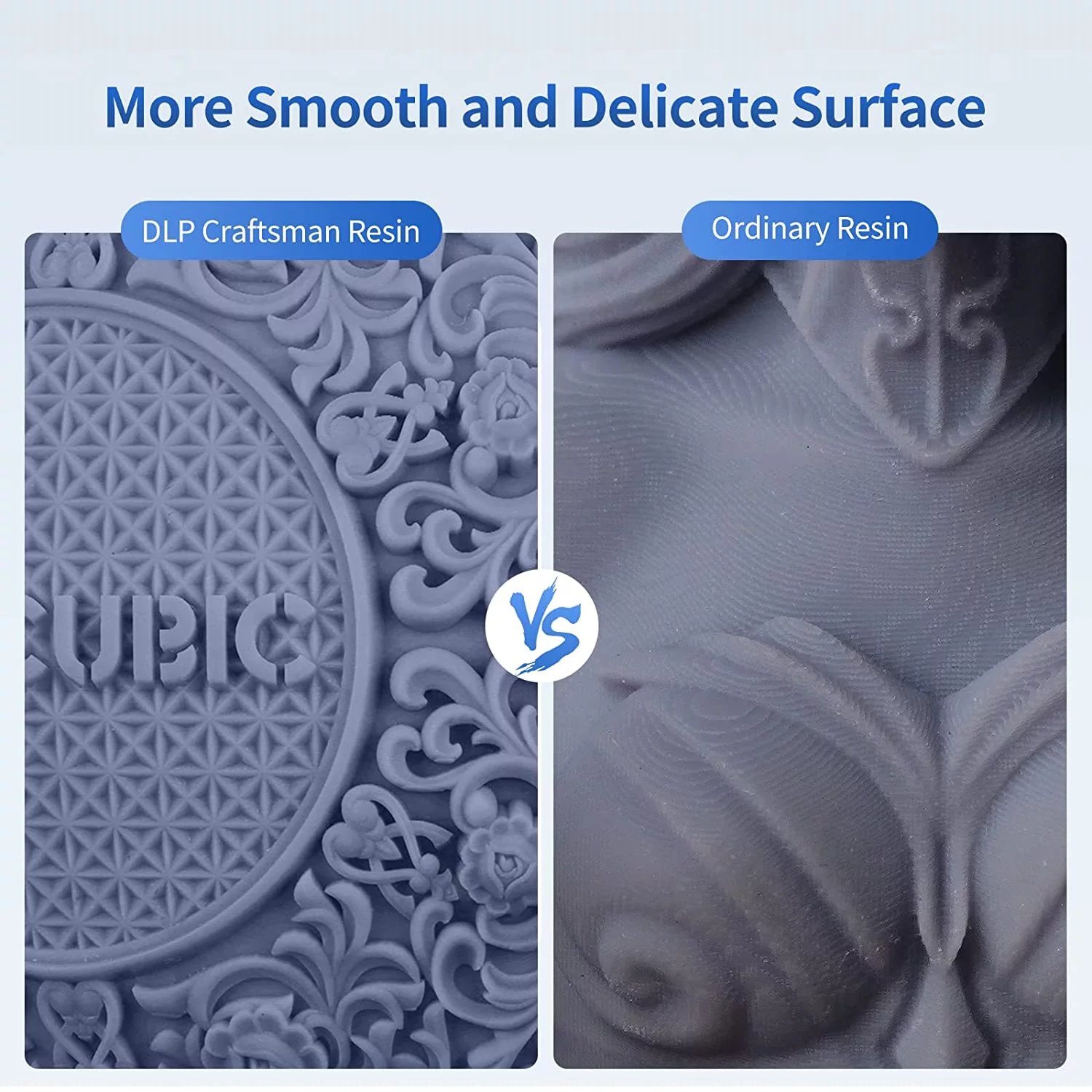 ANYCUBIC 3D Printer Resin, 365-405nm DLP UV-Curing Resin, High Precision and Fast Curing Craftsman Resin, for DLP LCD SLA Resin 3D Printing (Black, 2KG)