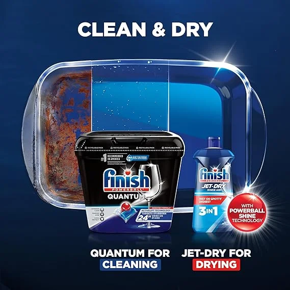 Finish - Quantum - 84ct - Dishwasher Detergent - Powerball - Advanced Clean & Shine - Dishwashing Tablets - Dish Tabs
