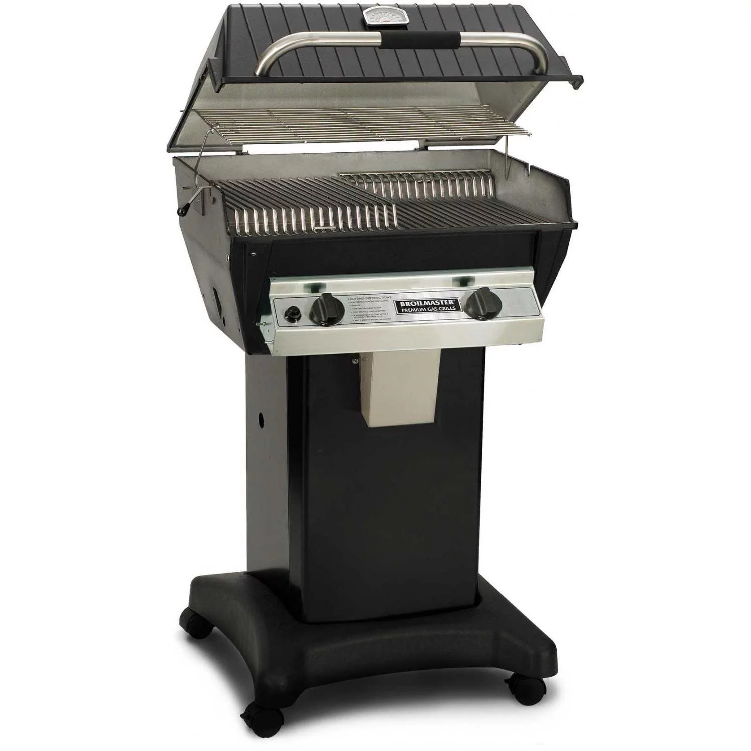 Broilmaster R3B Infrared Combination Propane Gas Grill On Black Cart