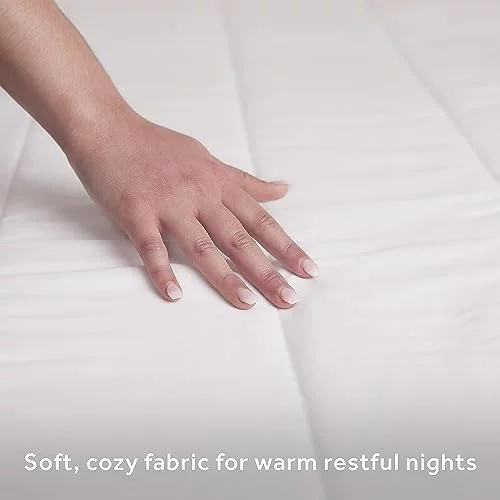 Sunbeam Restful Quilted Heated Mattress Pad 12-Heat Settings,  Queen White