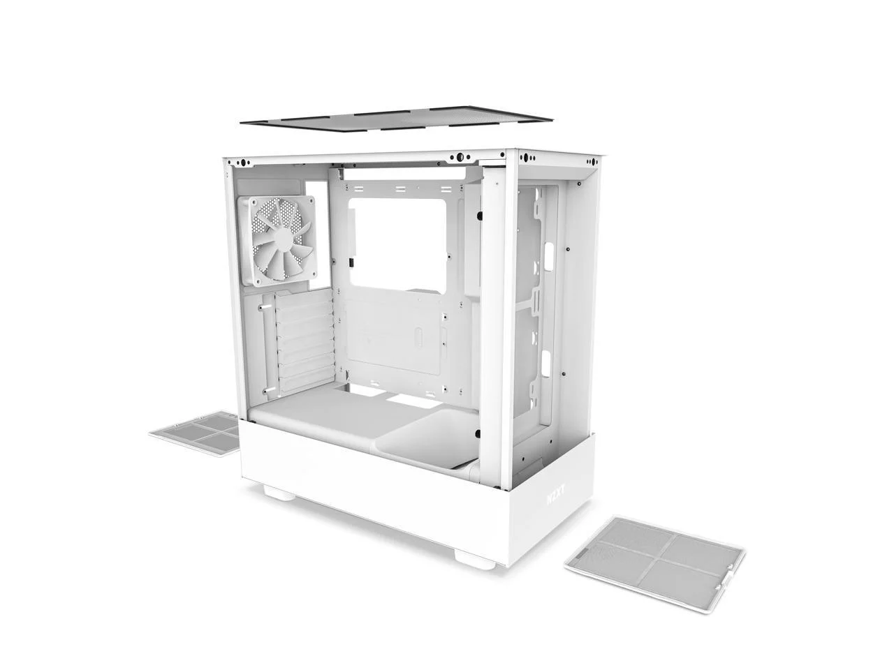 NZXT H5 Flow - All White CC-H51FW-01 White SGCC Steel, Tempered Glass ATX, Micro-ATX, mini-ITX Computer Cases