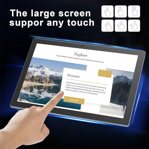 Tablet 2 in 1 Tablets 10 inch Android 14 Tablet Set with Keyboard Case Mouse Stylus Film, 8GB+64GB Tablets 10.1