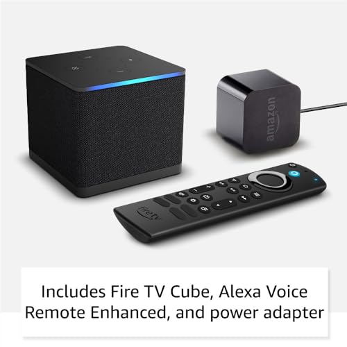Like-New Amazon Fire TV Cube (newest model) with AI-powered Fire TV Search, Hands-free streaming device with Alexa, Wi-Fi 6E, 4K Ultra HD