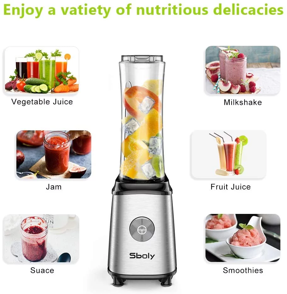Sboly Single Serve Blender,Personal Blender with 1 Tritan BPA-Free 20Oz Blender Cups