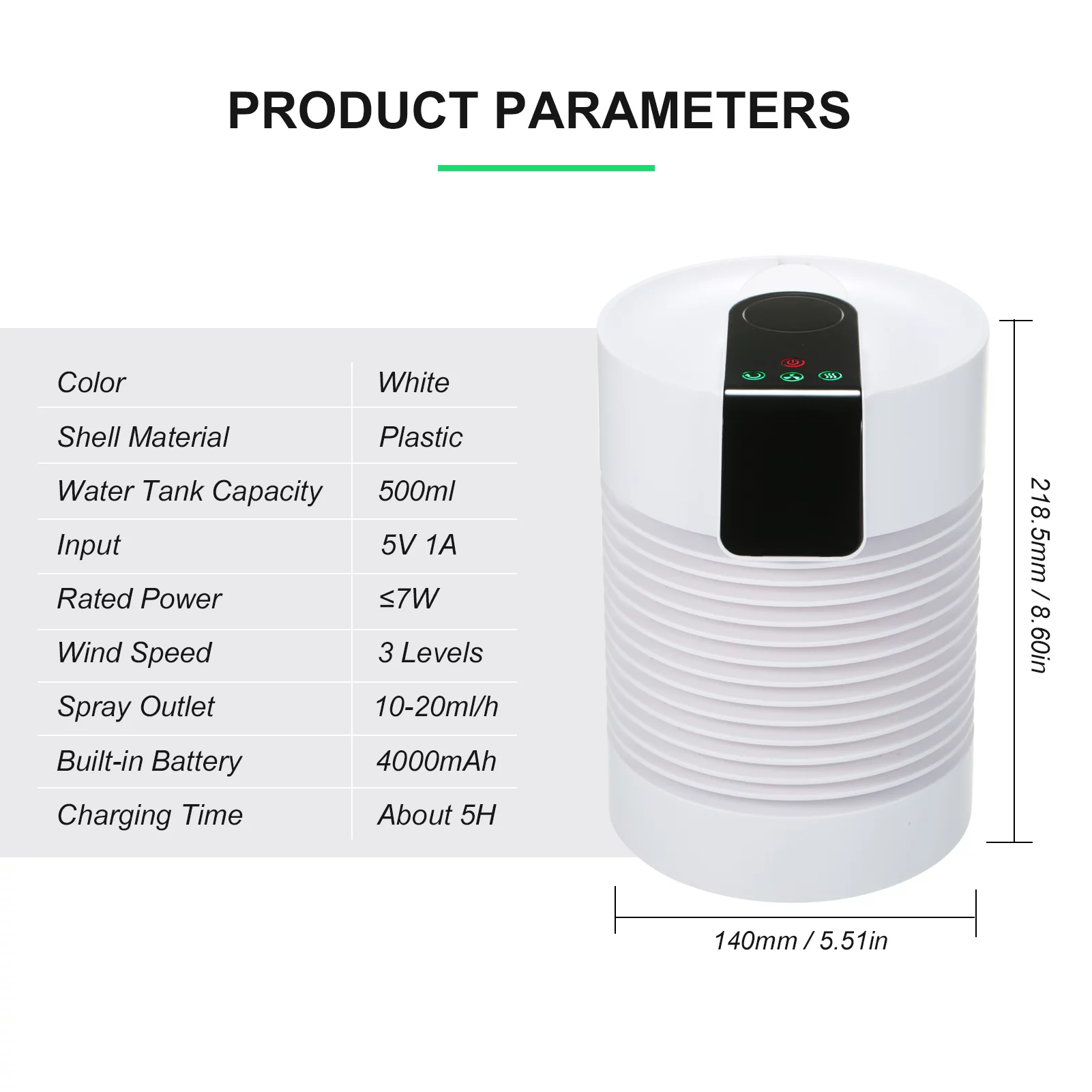 Aibecy Portable Air Cooler & Humidifier Touch Control Air Conditioner 360-degree Rotatable with Filter for Air Purification(Does not meet California requirements:Cannot be shipped to California)