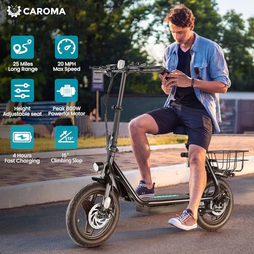 Caroma Peak 500w/800w Electric Scooter Adults, 14