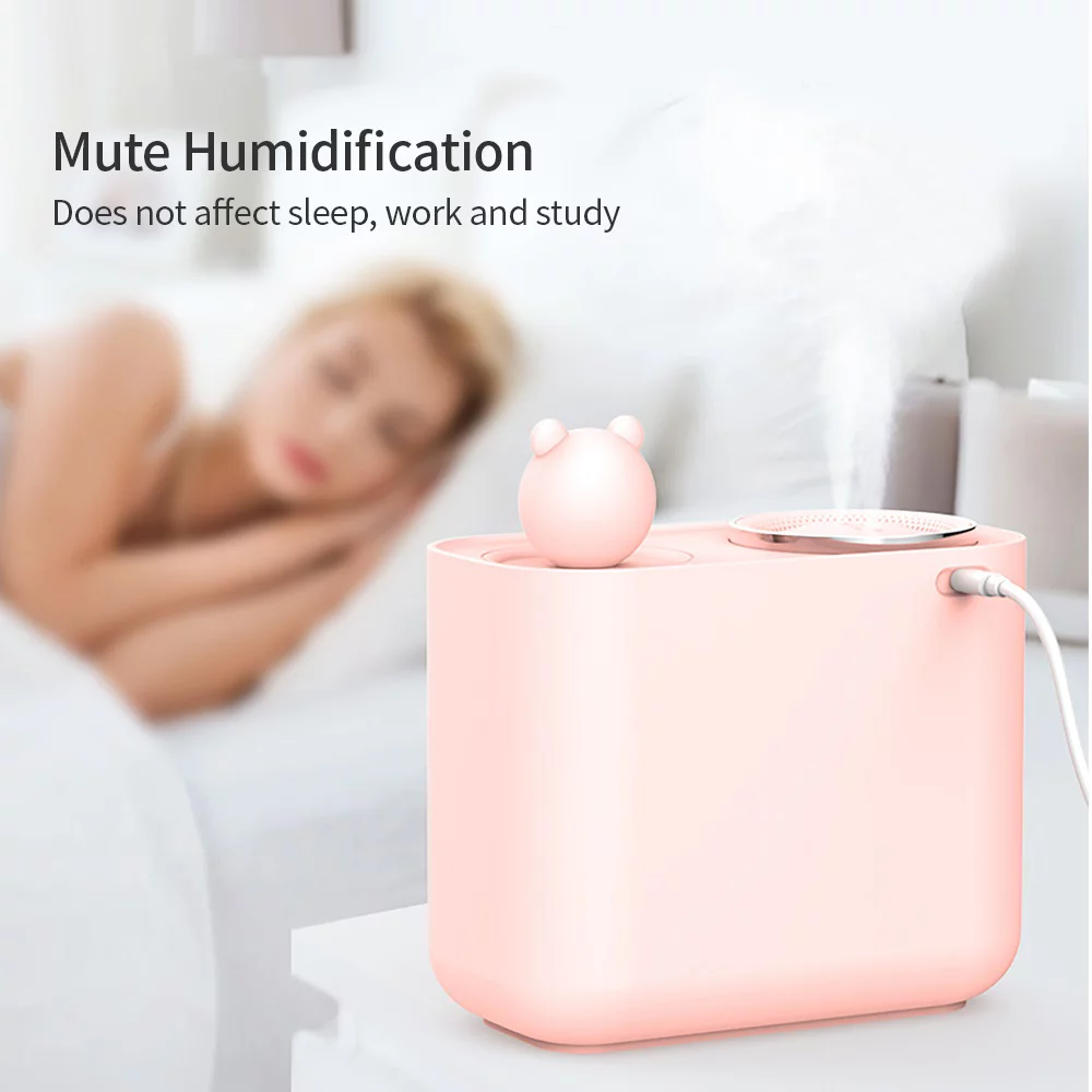 Cool Mist Humidifier {3L Water Tank} Quiet Ultrasonic Humidifiers for Bedroom & Large room, Auto-Shut Off, Humidifiers for Babies Nursery & Whole House (Orange)