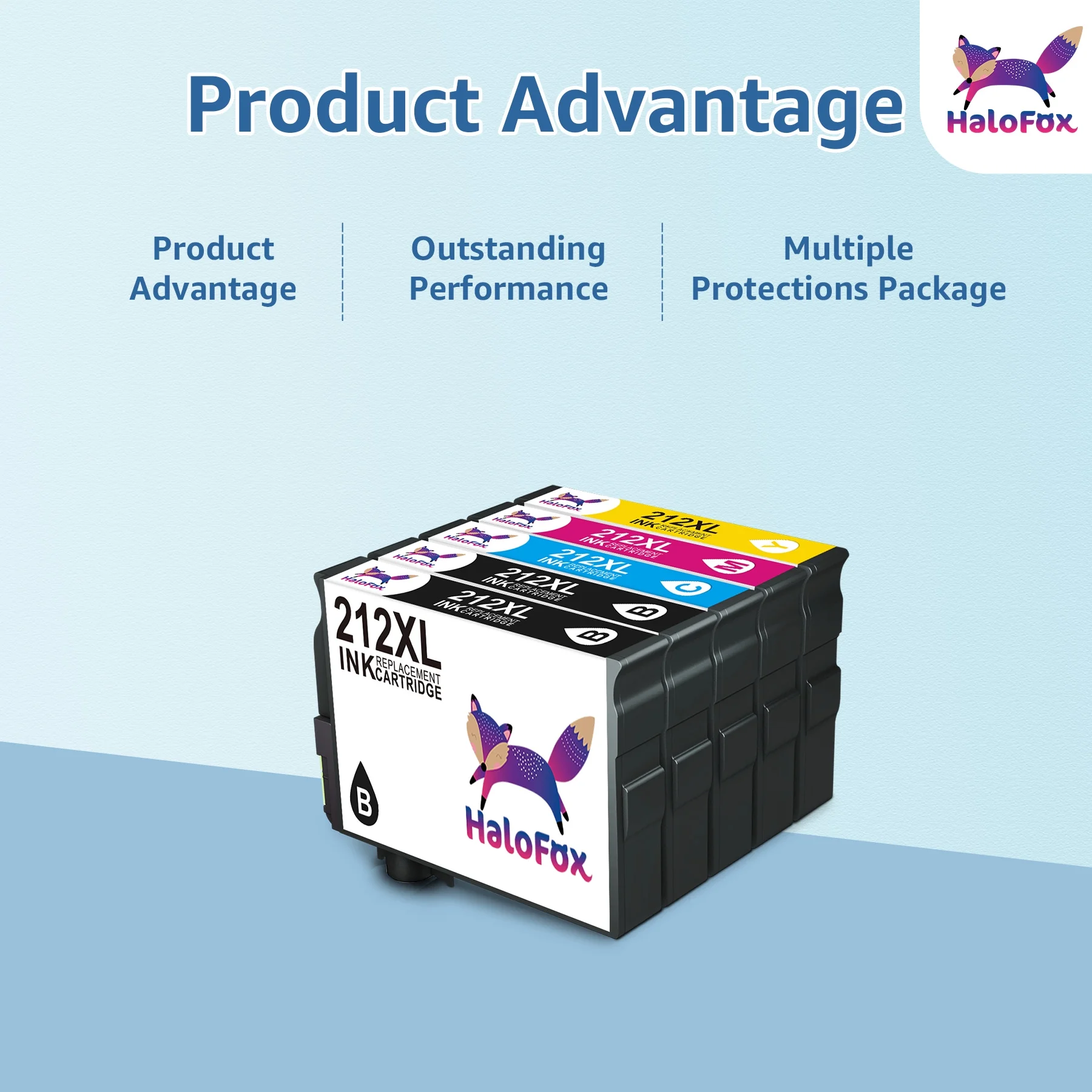 212XL Ink Cartridges 212XL 212 XL Ink Cartridges Epson Printer Ink 212 XL Compatible Replacement Works with Epson WF-2850 XP-4105 XP-4100 WF-2830 Printer Ink (Black, Cyan, Magenta, Yellow, 5 Pack)