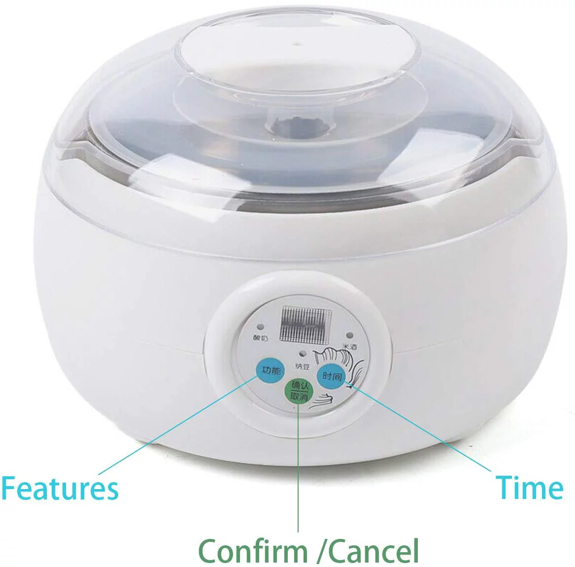 DENEST 1.5L Multi-Function Household Automatic Yogurt Natto Machine Stainless Steel White