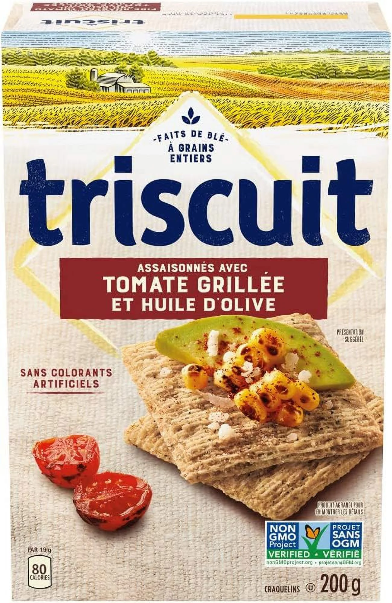 Triscuit Fire Roasted Tomato & Olive Oil Crackers, 200g/7oz (Pack of 3) Shipped from Canada