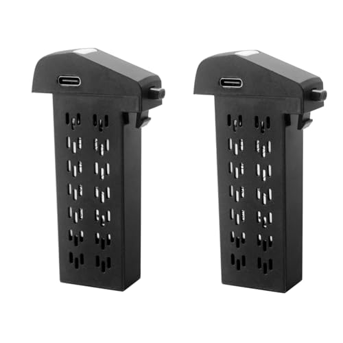 Fytoo 2PCS 3.7V 1500mah Lipo Battery for S20 S29 A4 PL-515 Aerial Quadcopter Folding RC Drone Battery Black