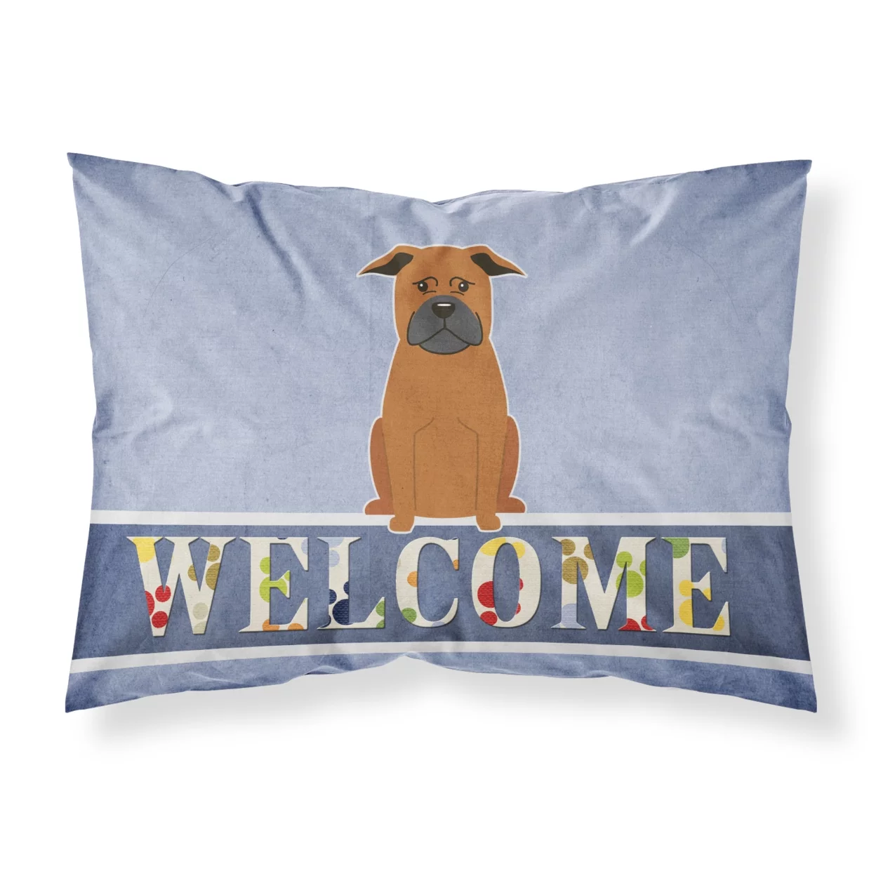 Carolines Treasures BB5692PILLOWCASE Chinese Chongqing Dog Welcome Fabric Standard Pillowcase, Standard, multicolor