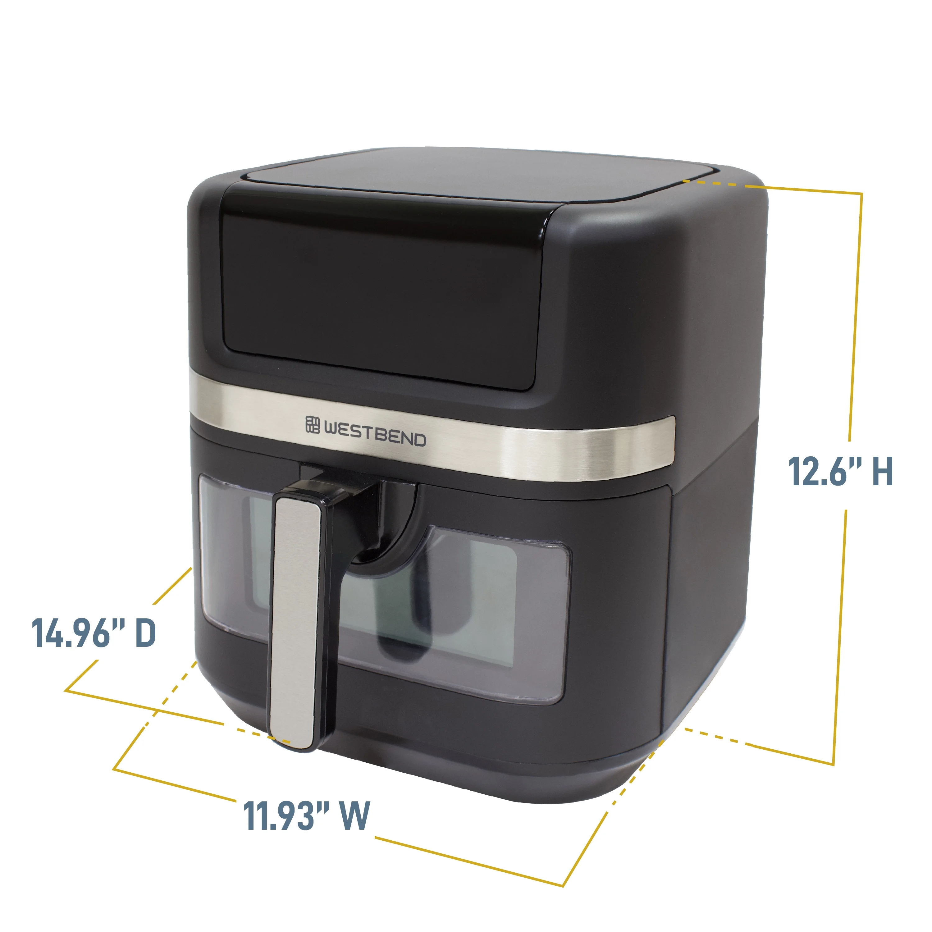 West Bend 7QT Air Fryer with 13 One-Touch Presets, in Black (AFWB7QBK13)