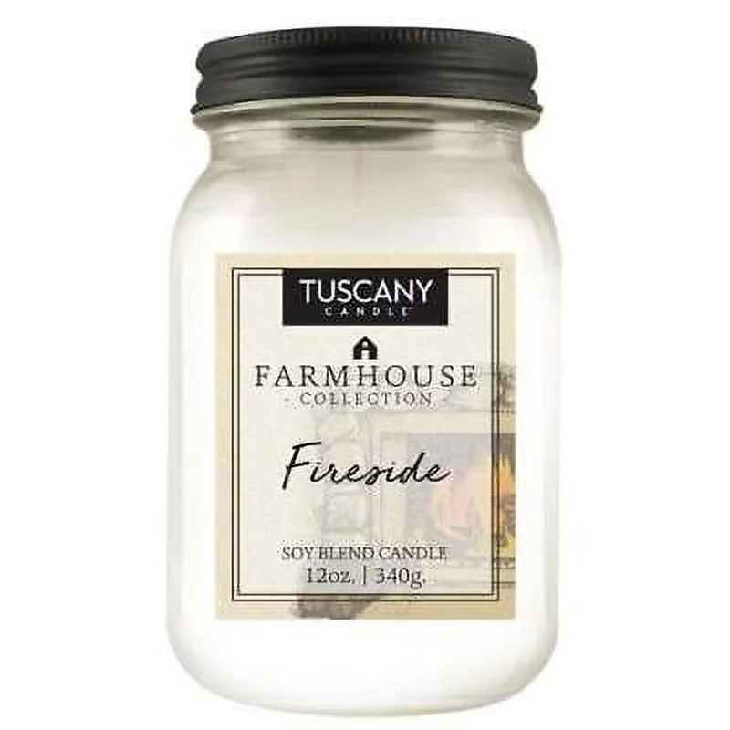 2Pc Tuscany Candle 12oz Fireside Farmhouse Candle