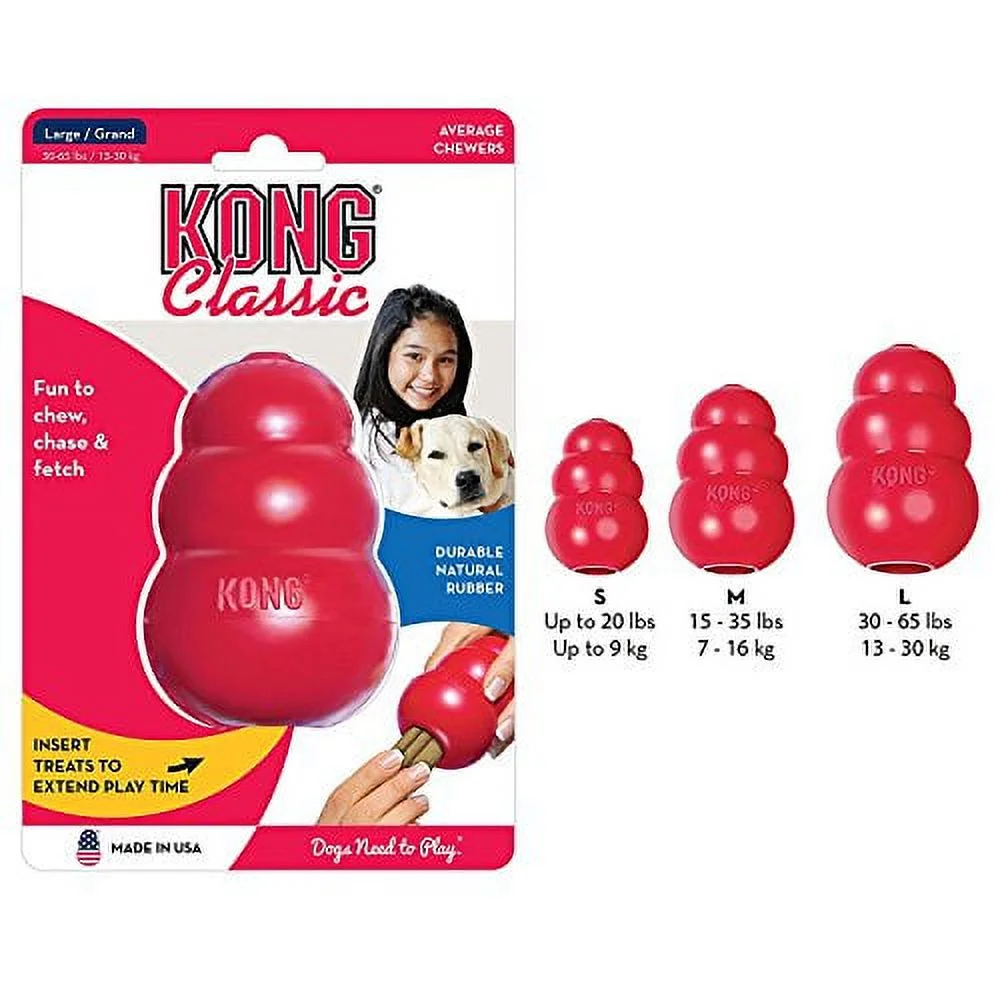 KONG Classic Dog Toy, Large, Red