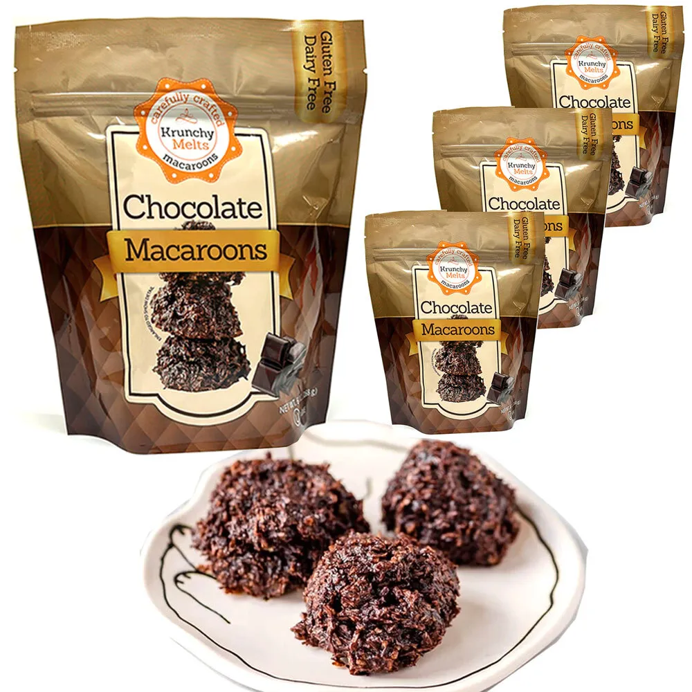 4 Pk Gluten Free Chocolate Natural Coconut Cookies Kosher Non Dairy