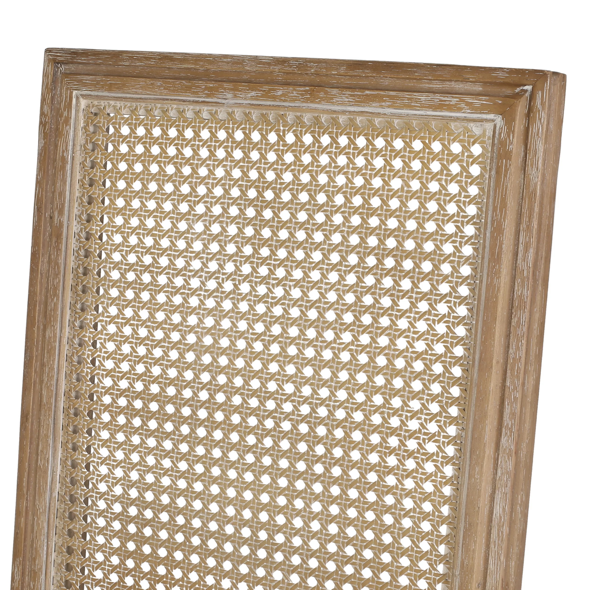 Noble House Beckstrom French Wood Dining Chair, Set of 2, Light Gray, Natural