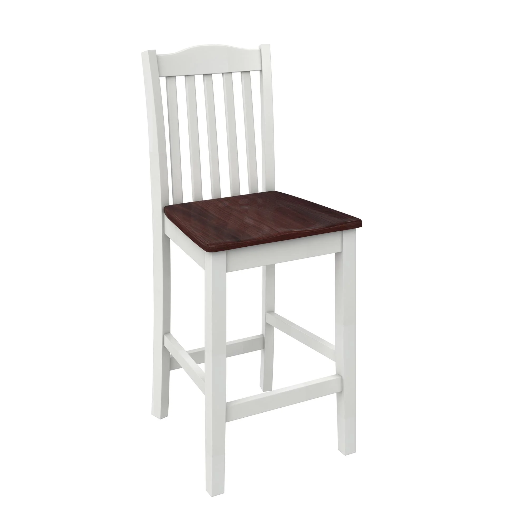 DHP Shiloh 5-Piece Counter Height Dining Set, Rustic Mahogany/White