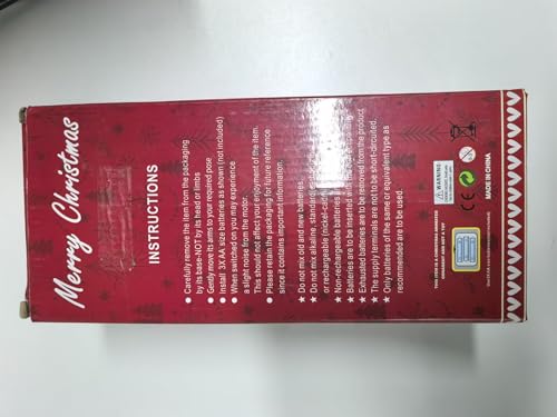 SdeNow Dancing Singing Rudolph Santa Red Nosed Reindeer Toy Tweaking Santa Claus Animated Musical Plush Santa Claus Doll