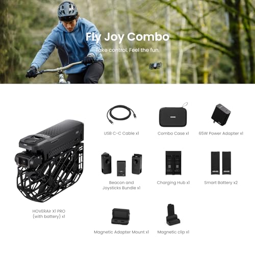 X1 PROMAX 8K Action Flying Camera, Foldable Drone with Camera with 42 KM/H Follow Speed, 10+ Fully Automatic Flight Modes, Fly Anywhere with OmniTerrain, SmoothCapture 2.0(Cycling Combo)