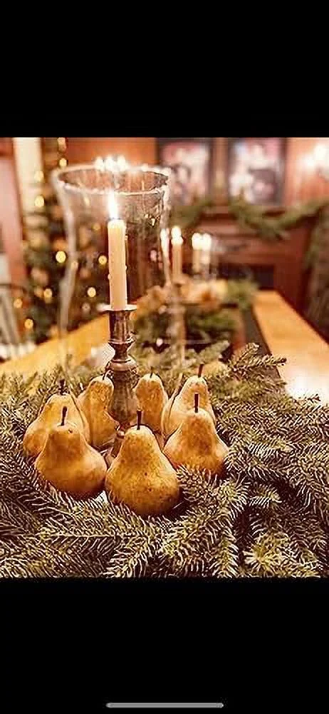 Country Faux Pears Lot Of Six