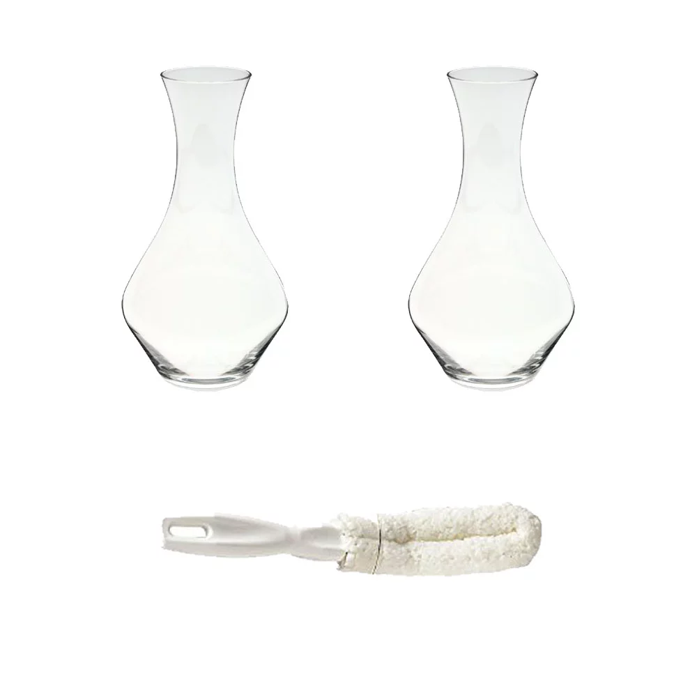 Riedel Cabernet Wine Decanter (Set of 2 ) & Crystal Stemware Washing Brush
