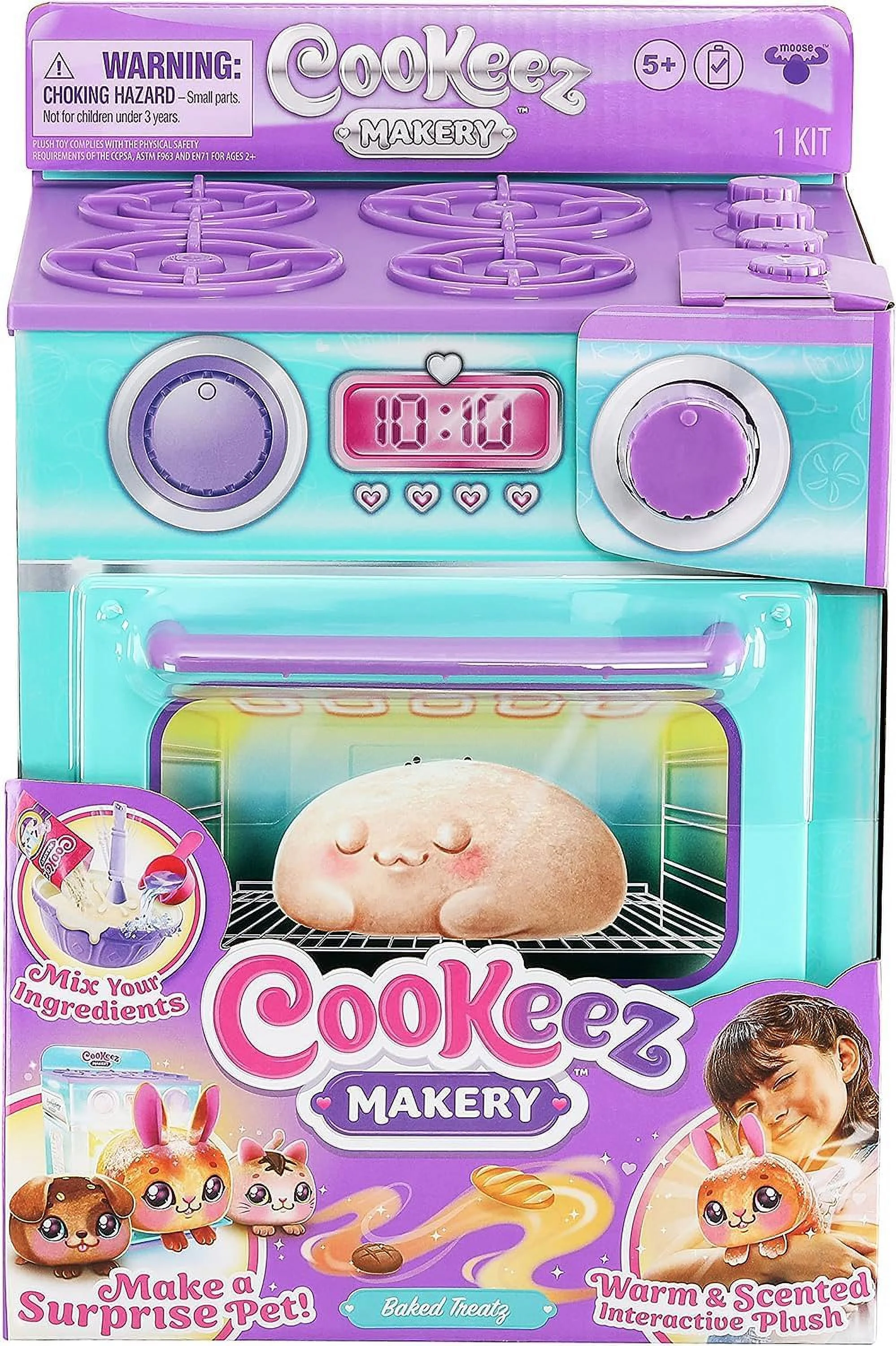 COOKEEZ MAKERY Baked Treatz Oven. Mix & Make a Plush Best Friend! Place Your Dough in The Oven and Be Amazed When A Warm, Scented, Interactive, Plush Friend Comes Out! Top 2023