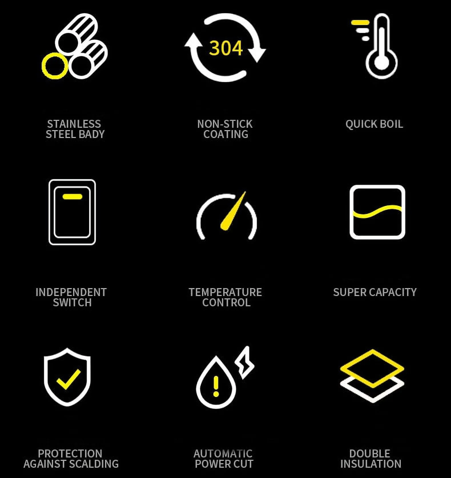 INTSUPERMAI Electric Hot Pot Kettle Hot Water Dispenser Water Boiler Heater 6L Stainless Steel with Faucet Tap