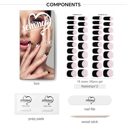 Semi Cured Gel Nail Strips-Easy Apply Christmas Gel Nail Stickers Holiday Semi Cured Manicure Strips with Sparkling Xmas Designs (Classic Yule)