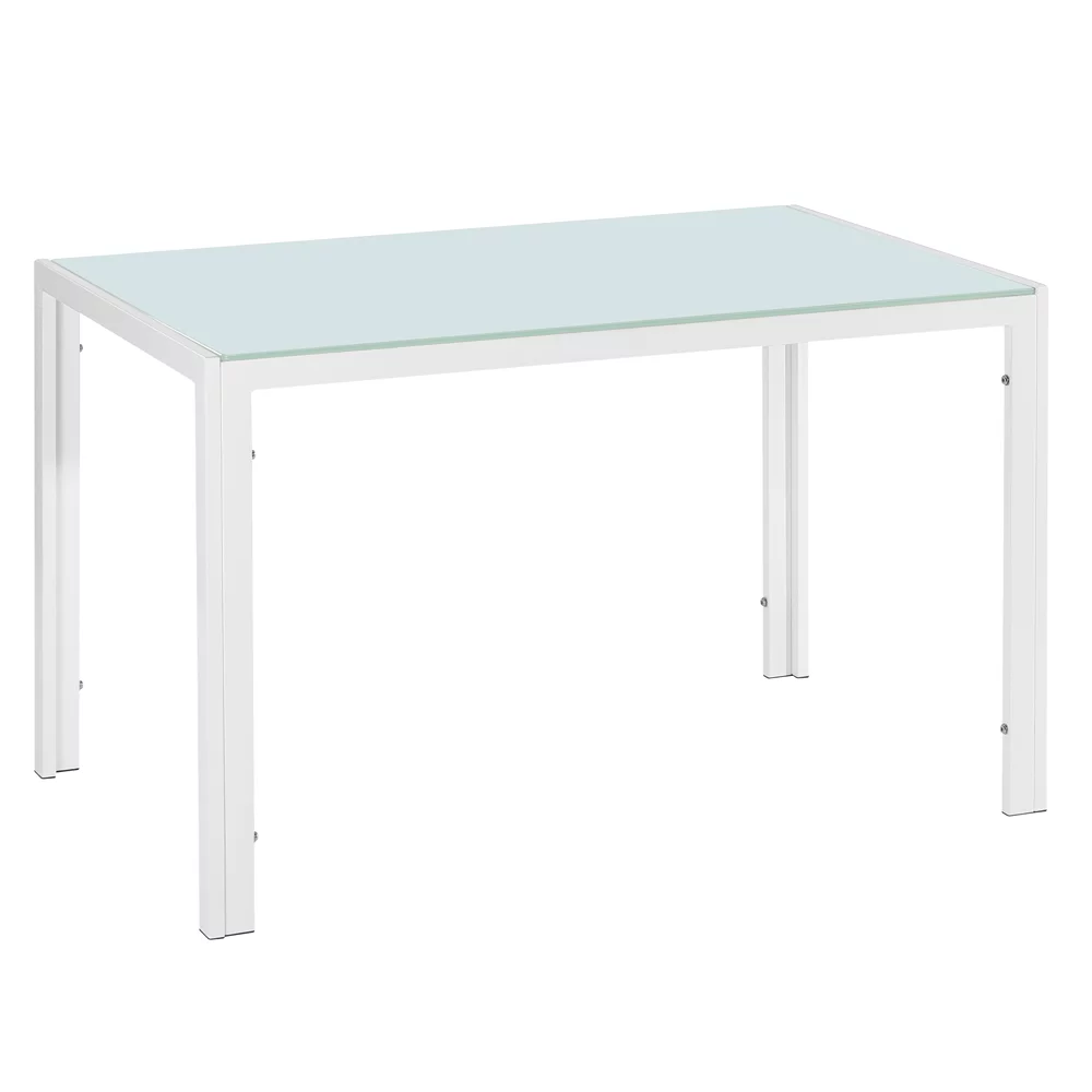 Topcobe Dining Table, Simple Assembled Tempered Glass Dining Table for Home Kitchen Living Room