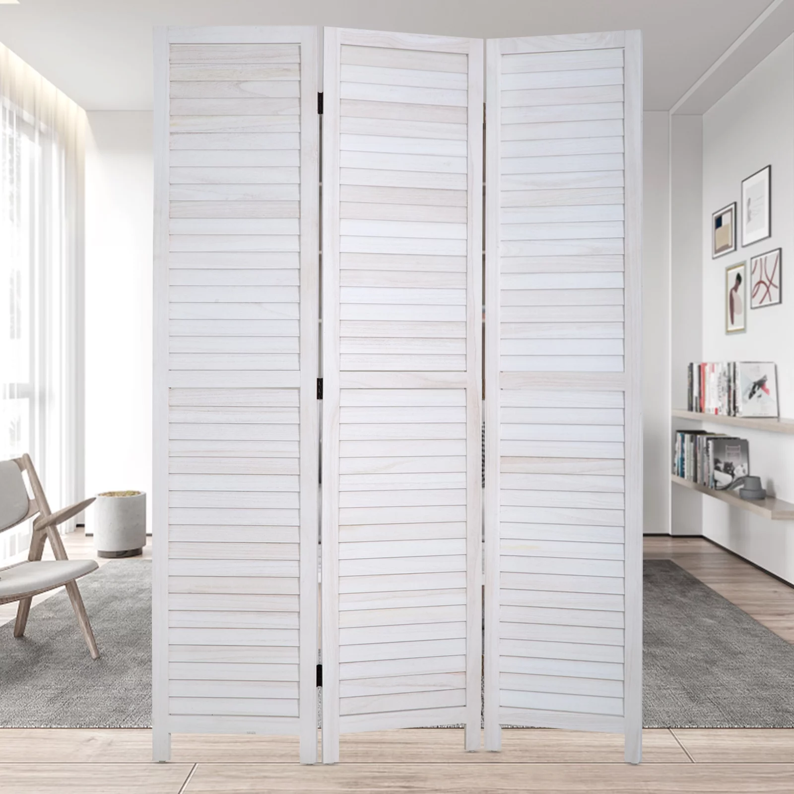 NiamVelo 3 Panel Wood Room Divider 67.7