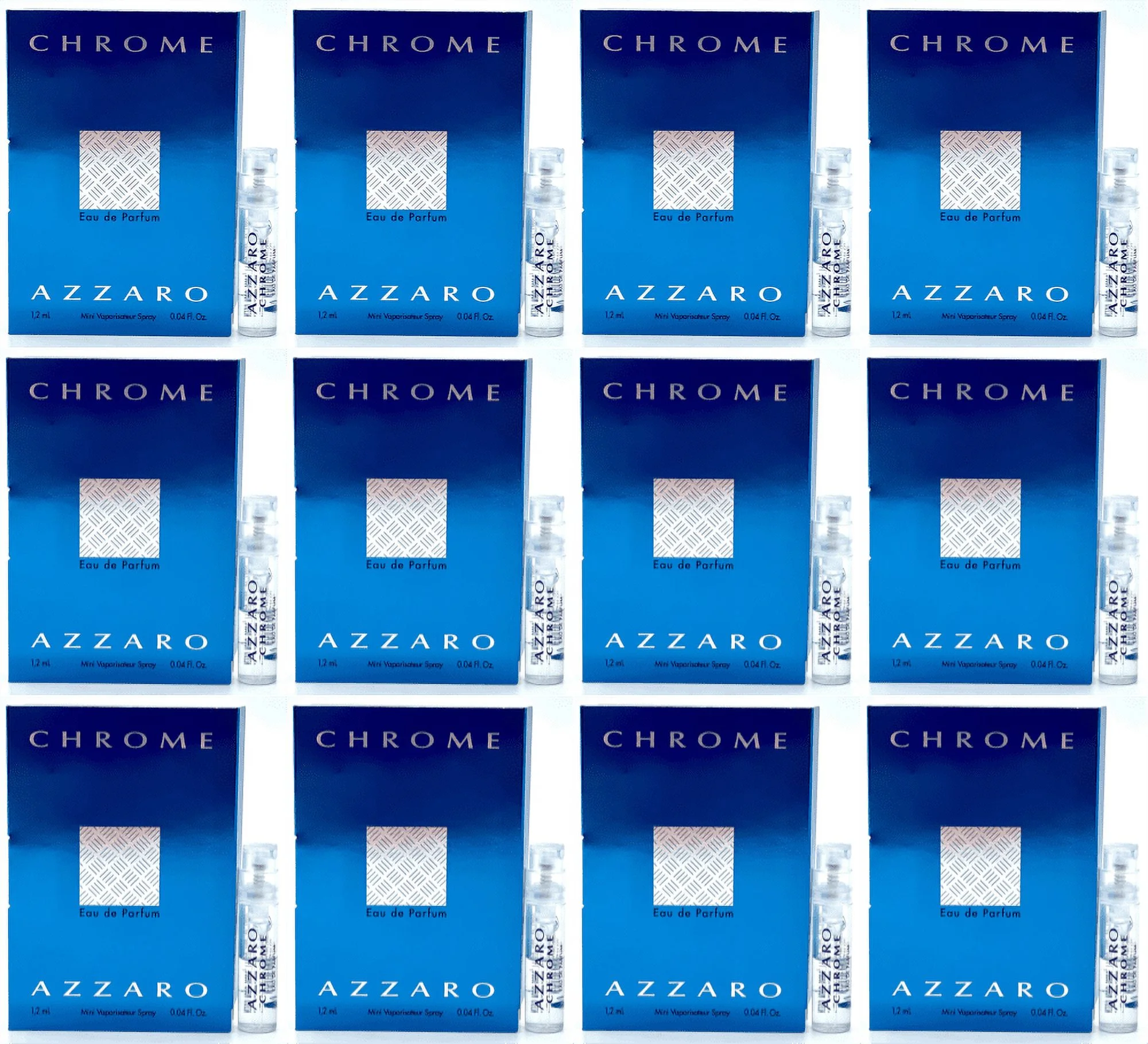 Chrome by Azzaro for Men 0.04 oz Eau de Parfum Vial Spray - PACK OF 12