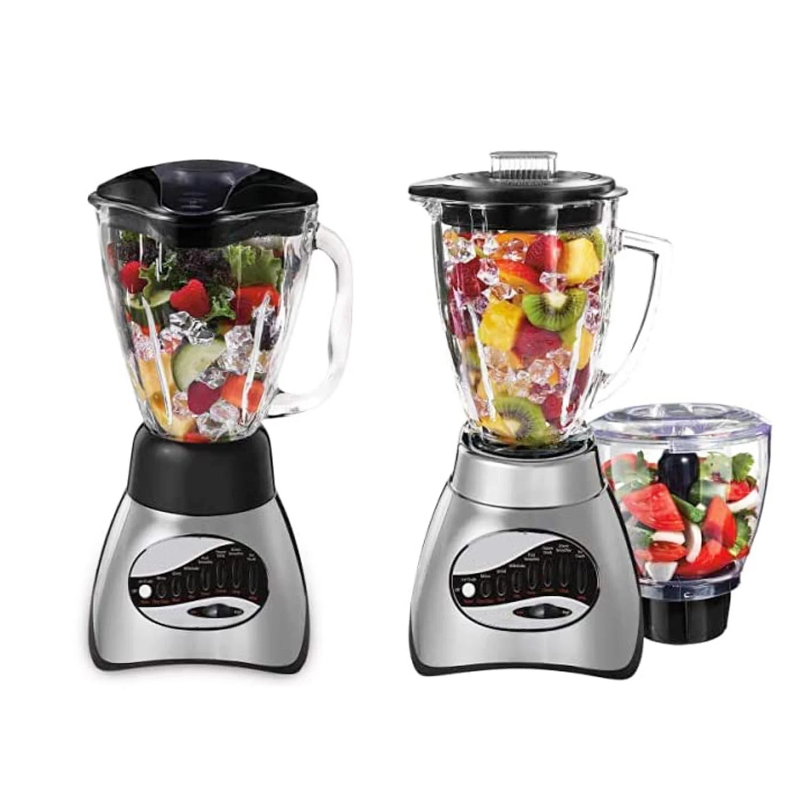 Kitchen Countertop Blenders for Smoothies Shakes - 16-Speed with Glass Jar (Black)
