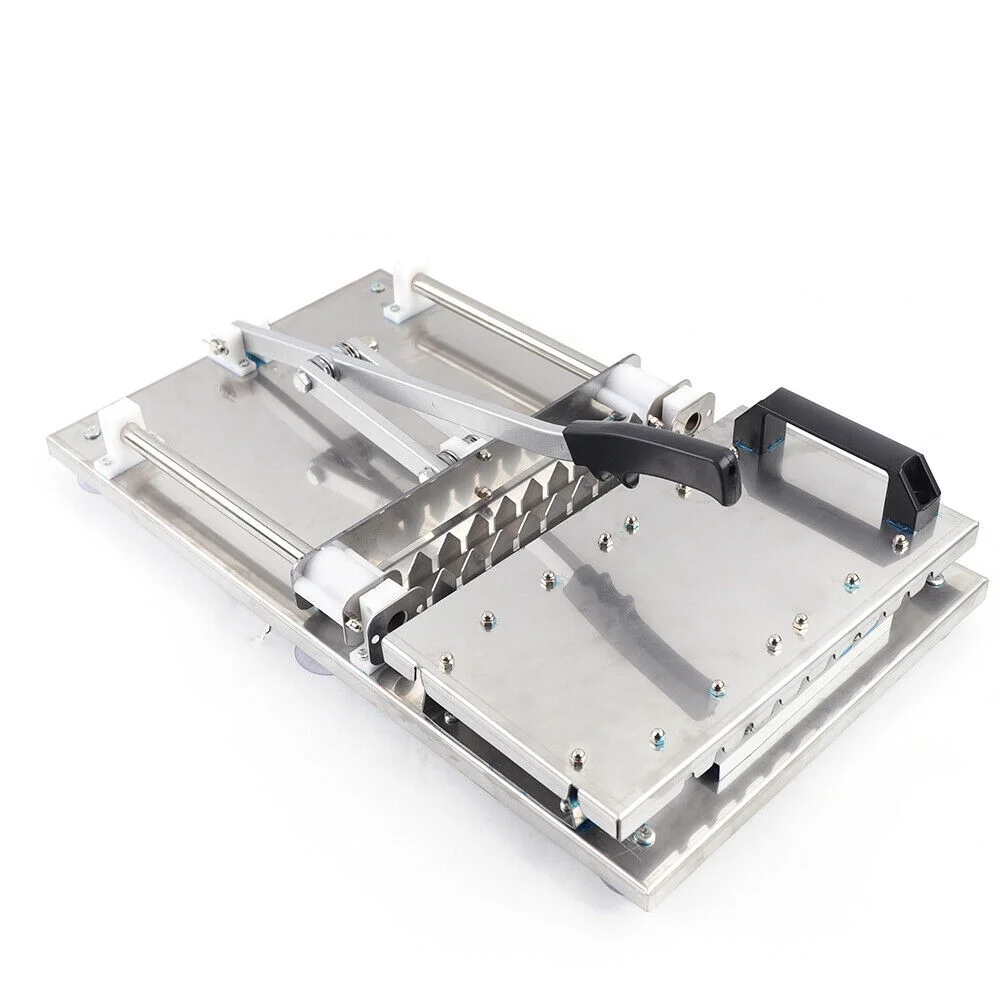 Miumaeov Stainless Steel Multi-Fonction Skewer Meat Machine Manual Mutton Kebab Machine BBQ Bamboo Skewer Satay String Making Machine 10pcs/Batch