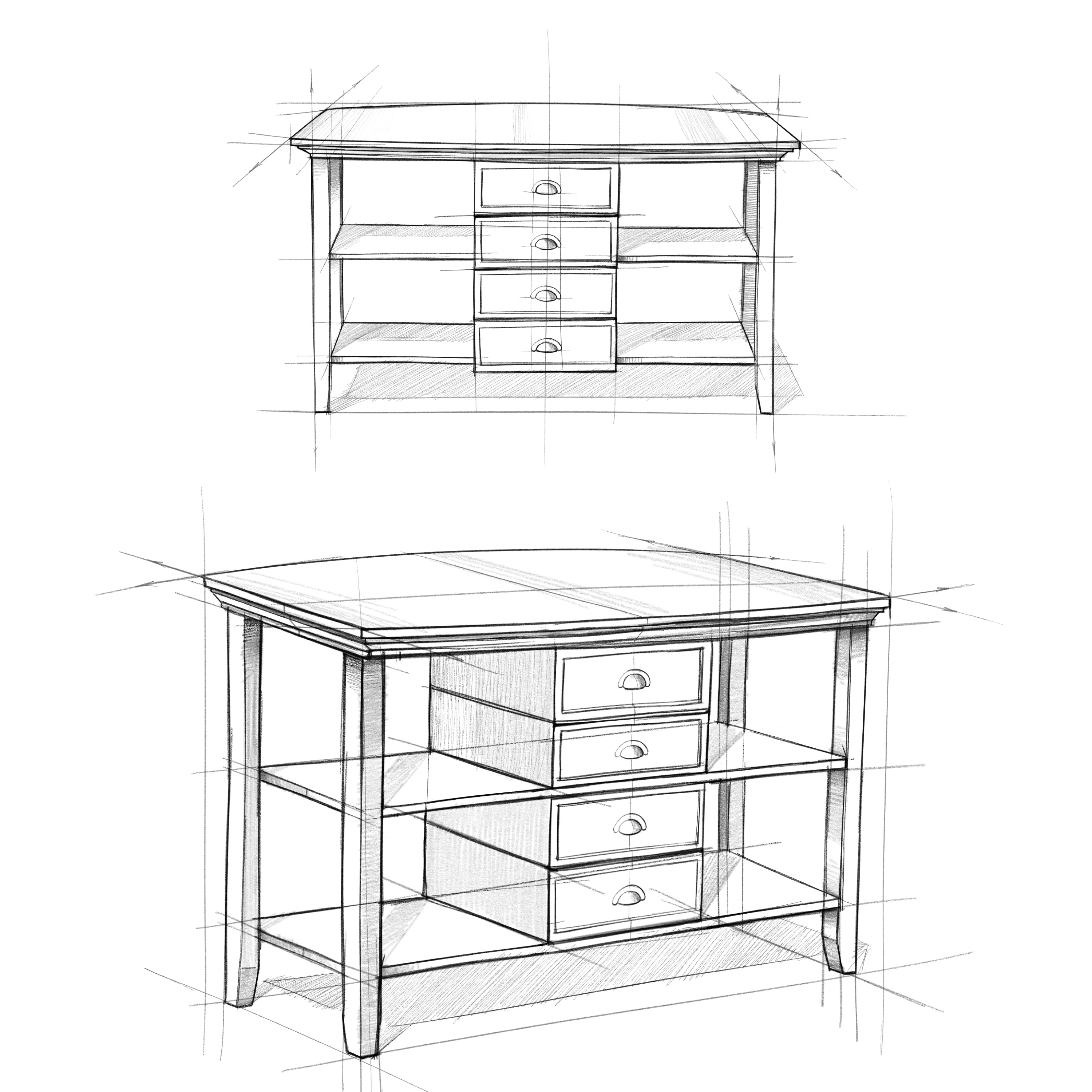 Redmond SOLID WOOD 54 in Wide Console Sofa Table