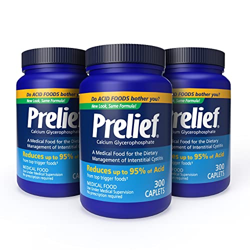 Prelief Acid Reducer Caplets Dietary Supplement, 300 Count (Pack of 3)