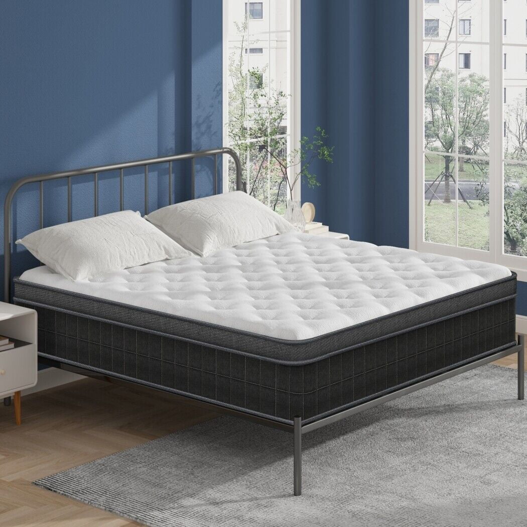 10 inch Queen Mattress, Hybrid Mattresses Medium Firm in a Box