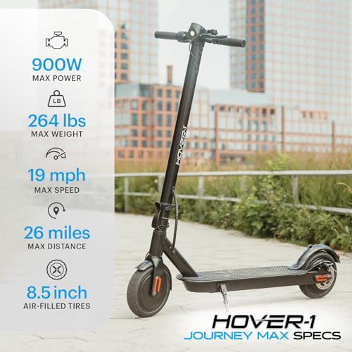 Hover-1 Journey Max Adult Electric Scooter with 700W Brushless Dual Motor Hill Climber, 19 mph Max Speed, and 26 Mile Range Commuter Scooter for Adults and Teens