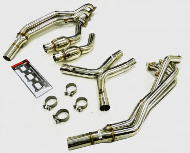 OBX Catted Header Fits For 11 12 13 14 15 16 17 Mustang V6 3.7L TiVCT