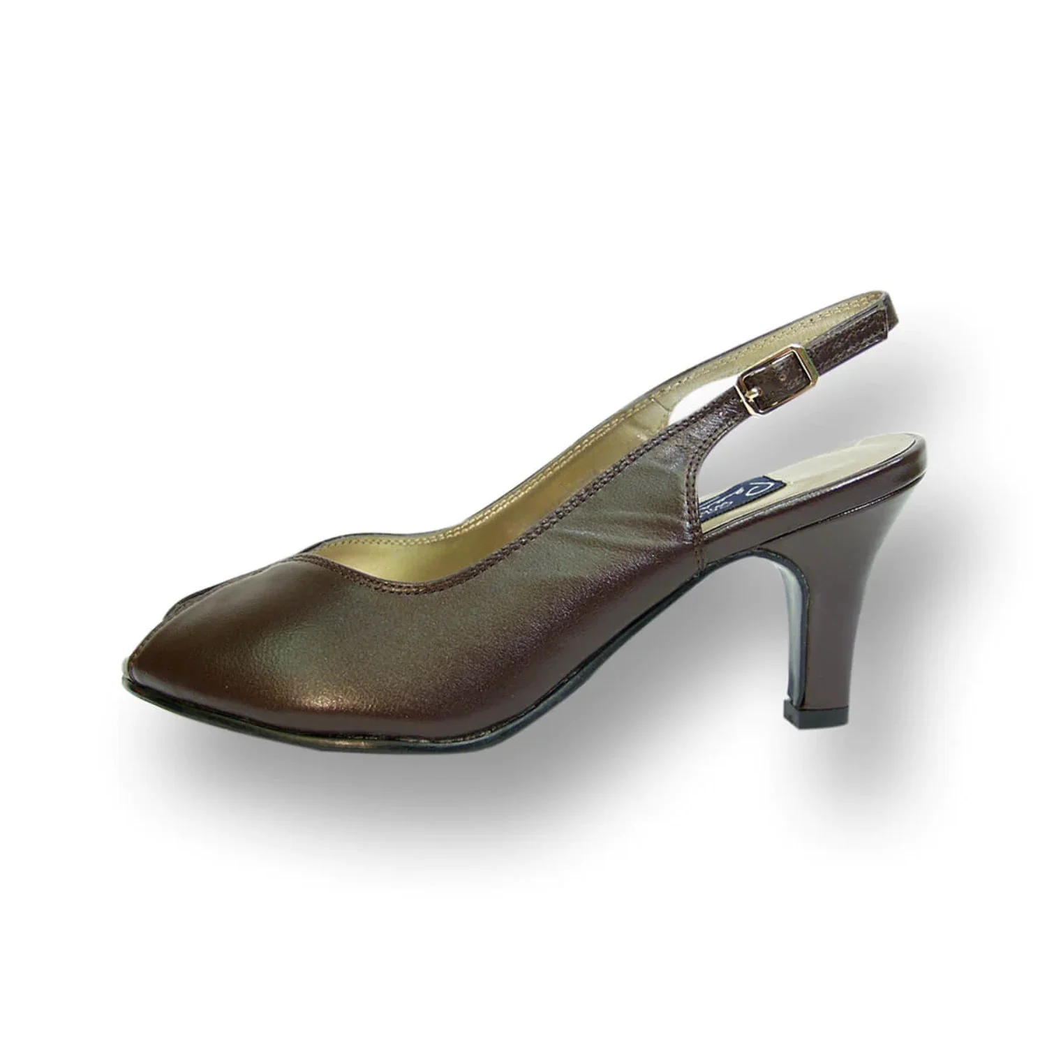 PEERAGE Zara Women's Wide Width Leather Slingback Pumps
