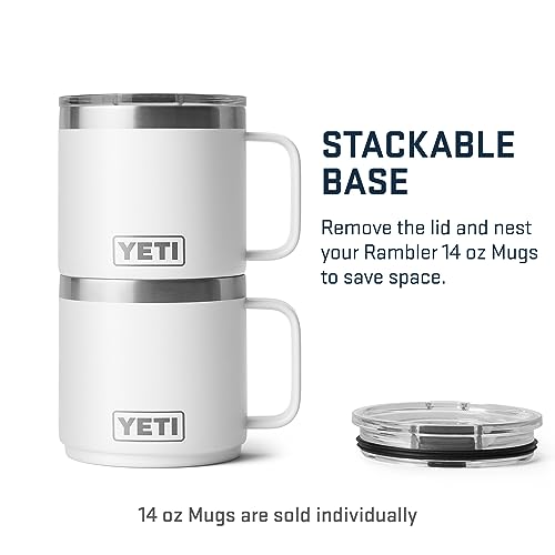 YETI Rambler 14 oz Stackable Mug, Vacuum Insulated, Stainless Steel with MagSlider Lid