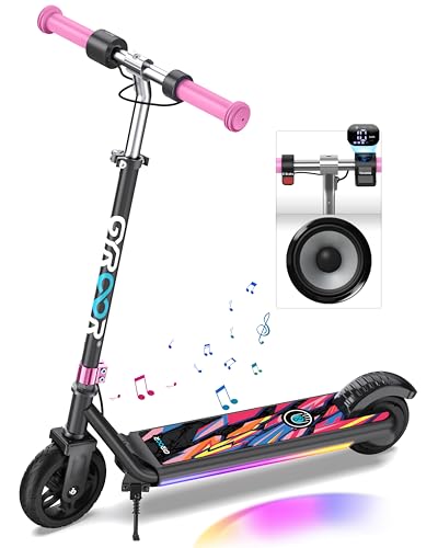 Gyroor H30 Max Electric Scooter for Kids, LED Dispaly, 150W Powerful Motor, Dual Brake System, Adjustable Height and Speed, Best Presents for Kids