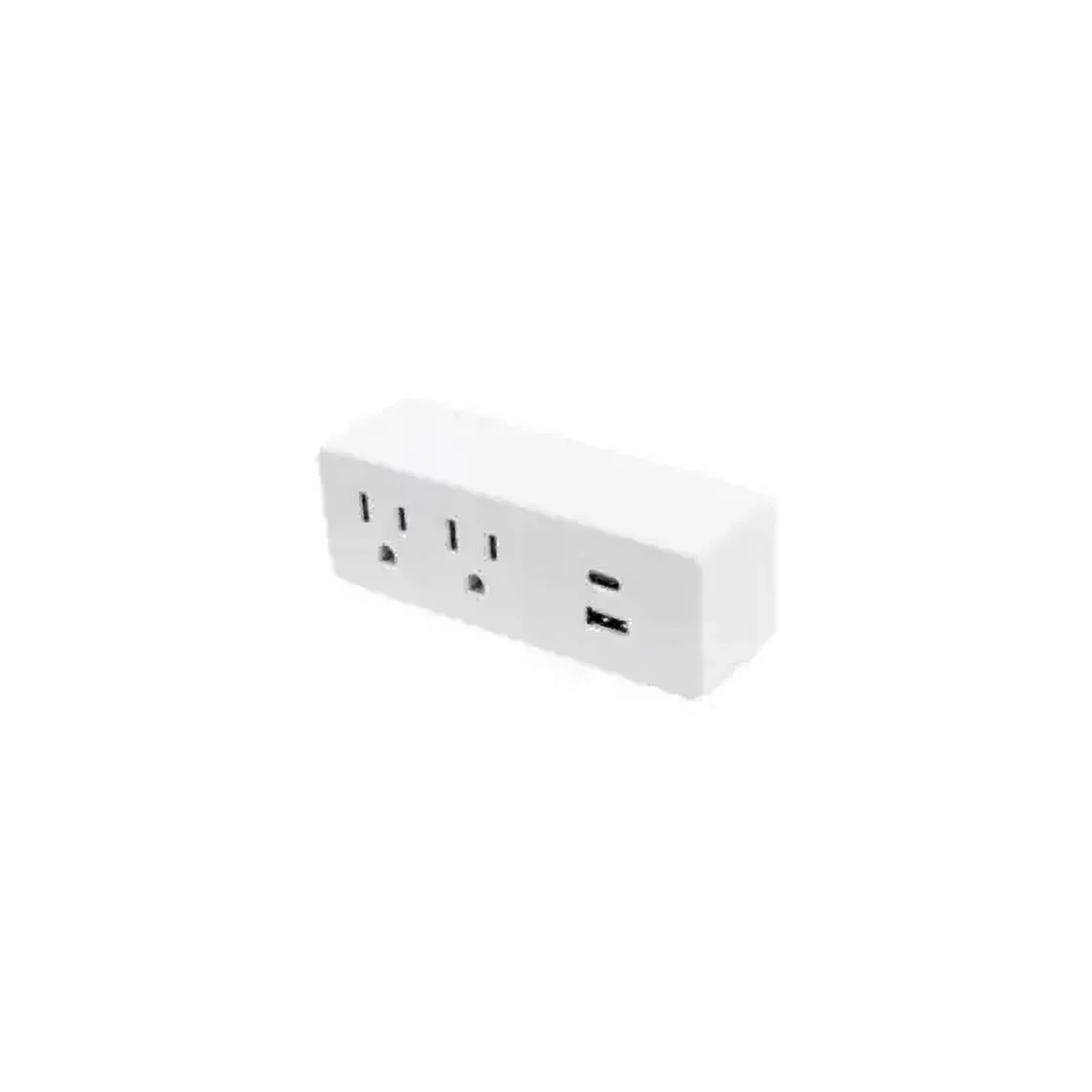Power Zone ORPBUC013 Outlet Tap, 3.1 a, 2-Usb Port, 2-Outlet, White, Each