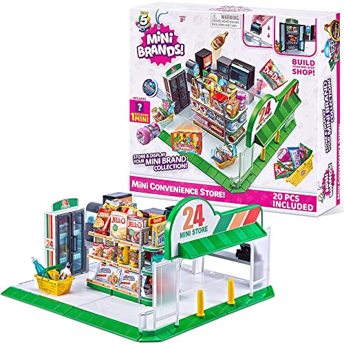 5 Surprise Mini Brands - Mini Convenience Store Playset by ZURU (Series 4) Exclusive and Mystery Collectibles