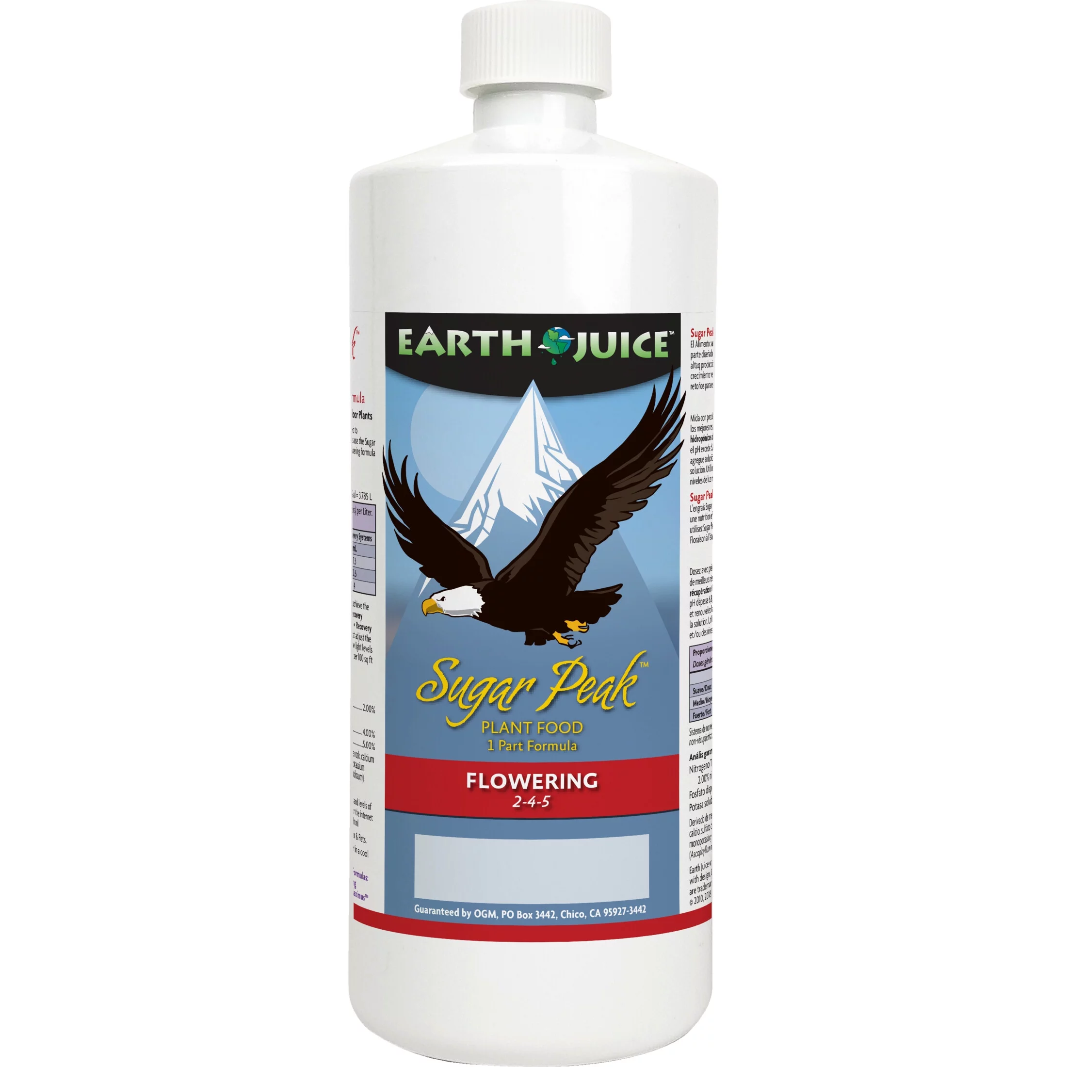 Earth Juice Sugar Peak Flowering Plant Food, 2-4-5 Flower Fertilizer, 32 oz.