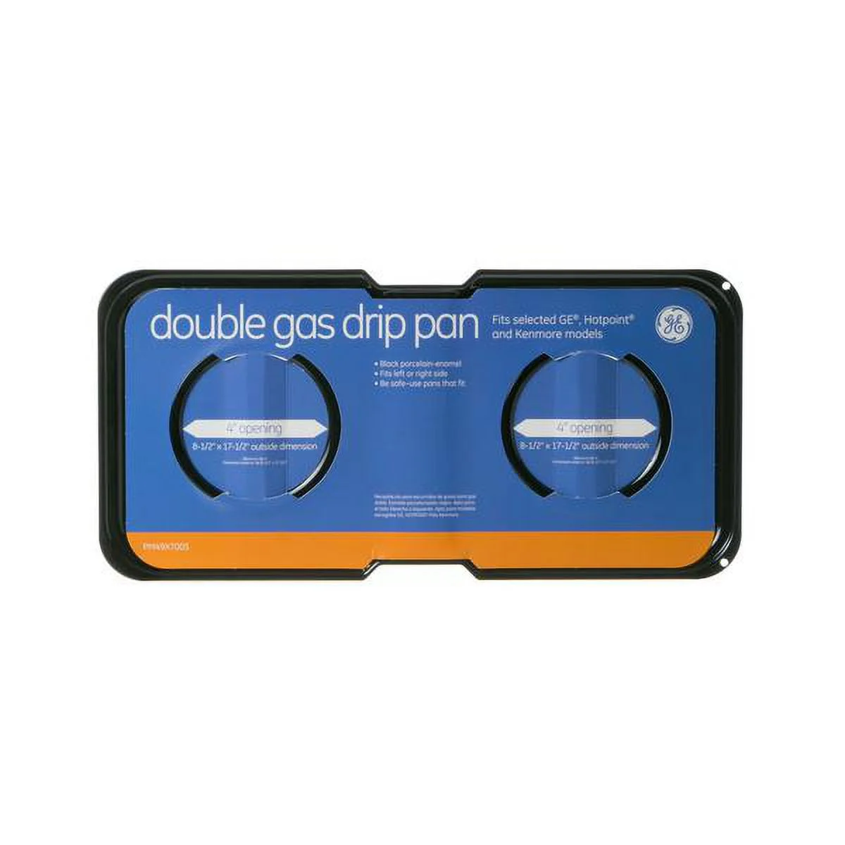 GE APPLIANCE PM49X7005 GAS RANGE DOUBLE DRIP PAN (BLACK PORCELAIN) - OEM PART