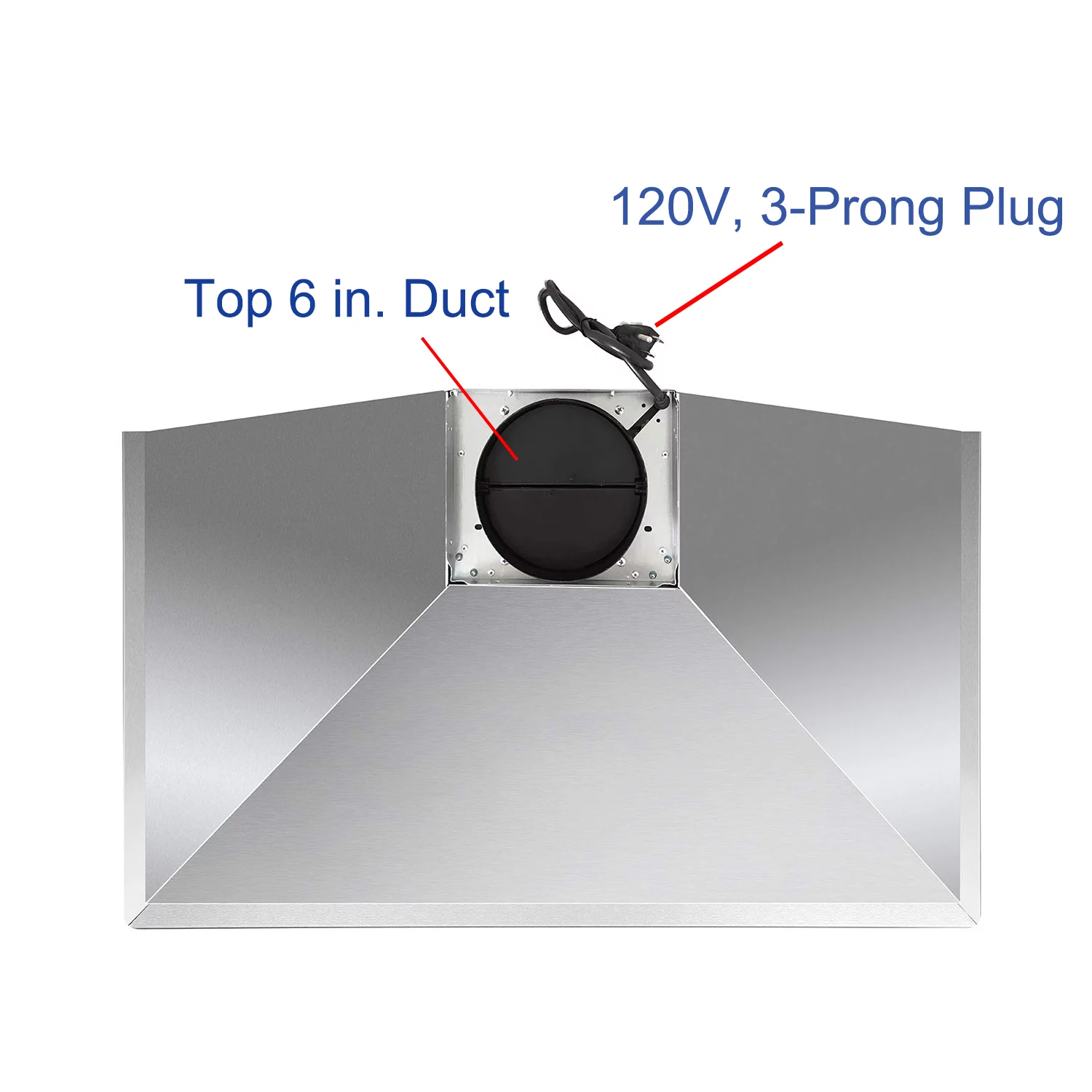 Wall Mount Range Hood 30 inch Stainless Steel Stove Vent Hood with 3 Speed Kitchen Exhaust Fan