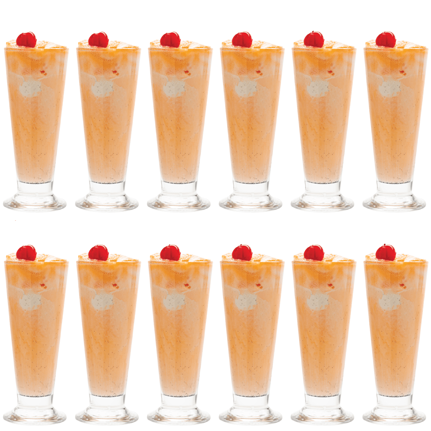 Madison 6.3 Ounce Smoothie Glasses | Thick and Durable  For Smoothies, Milkshakes, Floats, and More  Dishwasher Safe  Set of 12 Clear Glass Smoothie Cups  6 Tall x 2.4 Diameter